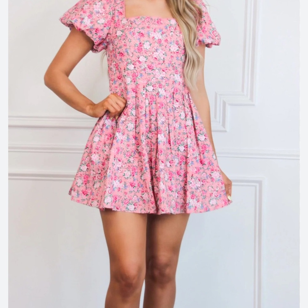 Floral Pink Kids Dress